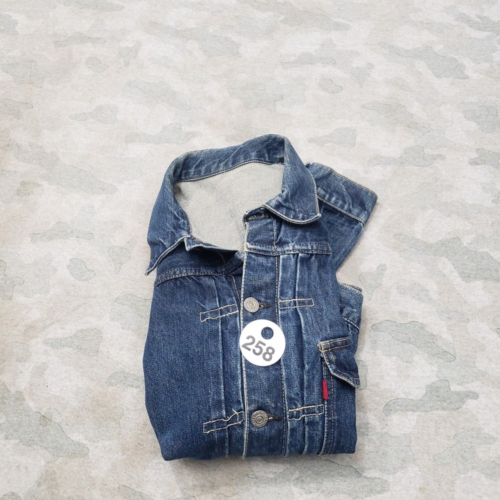 Vintage Levis Trucker Jacket Men 36 Blue Type 1 Big E Selvedge Buckle Back USA - Picture 16 of 16